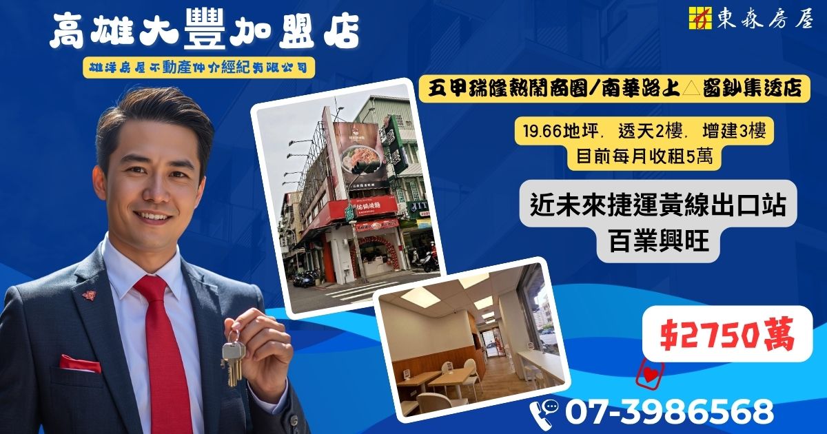 獨家｜挑戰高雄最高價　富邦農16商辦租金每坪上看2100元